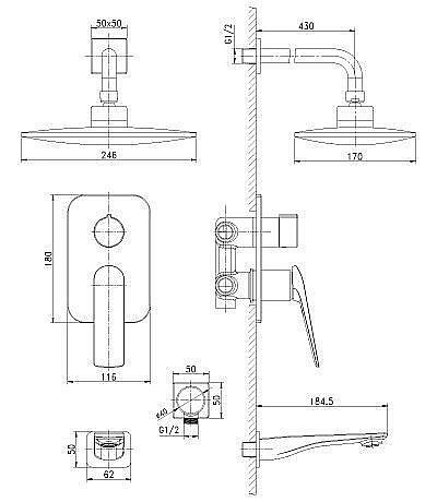 Душевая система Lemark Allegro LM5922CW купить в интернет-магазине сантехники Sanbest