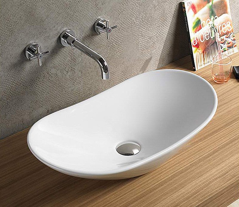 Раковина накладная Ceramalux N 61,5 7811А белая купить в интернет-магазине Sanbest
