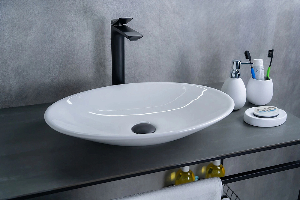 Раковина накладная Gid Lago 50 N9022 51110 белая купить в интернет-магазине сантехники Sanbest