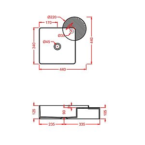 Раковина Artceram CARTESIO CAL003 44 розовая купить в интернет-магазине Sanbest