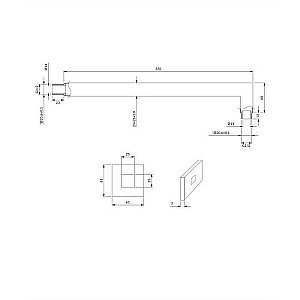 Кронштейн душевой OMNIRES RA12CR купить в интернет-магазине сантехники Sanbest