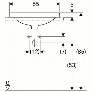 Раковина встраиваемая Geberit VariForm 500.720.01.2 белая купить в интернет-магазине Sanbest