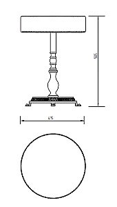 Пуфик Migliore Elisabetta ML.ELB-60.156.DO золото купить в интернет-магазине сантехники Sanbest