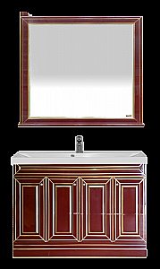 Зеркало Misty Vena 120x100 бордо патина в ванную от интернет-магазине сантехники Sanbest