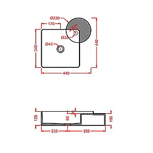 Раковина накладная Artceram CARTESIO 44 CAL003 33 00 розовая купить в интернет-магазине Sanbest