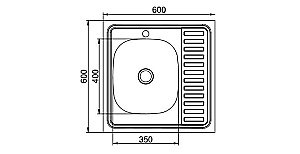 Мойка кухонная MIXLINE ML 527967 хром купить в интернет-магазине сантехники Sanbest