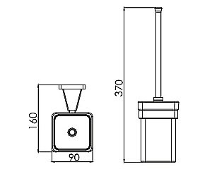 Ершик для туалета Kaiser KH-1136 хром купить в интернет-магазине сантехники Sanbest