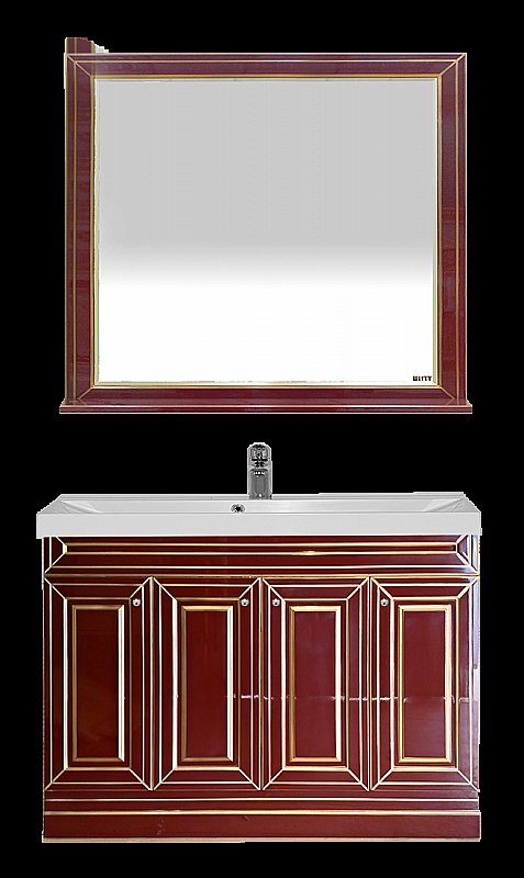 Зеркало Misty Vena 120x100 бордо патина в ванную от интернет-магазине сантехники Sanbest