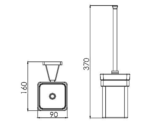 Ершик для туалета Kaiser KH-1136 хром купить в интернет-магазине сантехники Sanbest