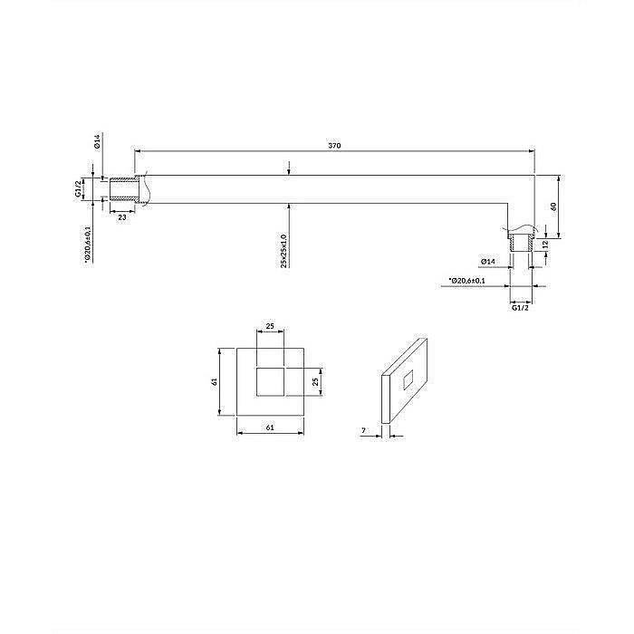 Кронштейн душевой OMNIRES RA12CR купить в интернет-магазине сантехники Sanbest
