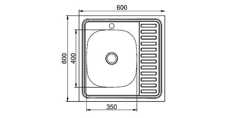 Мойка кухонная MIXLINE ML 527967 хром купить в интернет-магазине сантехники Sanbest