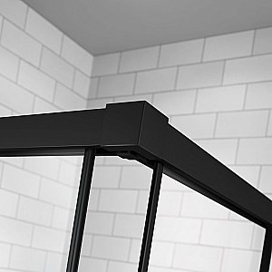 Душевой уголок Radaway Idea Black KDJ Factory 140х110 L стекло прозрачное/профиль черный матовый купить в интернет-магазине Sanbest