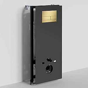 Инсталляция для унитаза WasserKraft Abens 20TLT.010.ME.BL.MG04 с кнопкой матовое золото купить в интернет-магазине сантехники Sanbest