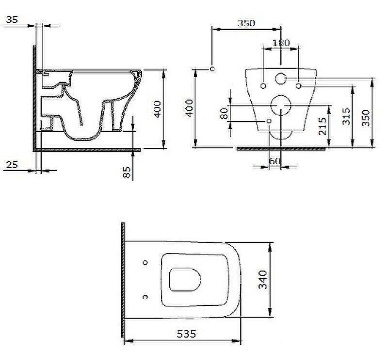 Унитаз подвесной Berges Strati 82132 купить в интернет-магазине Sanbest