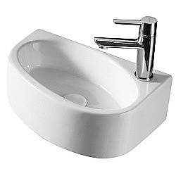 Раковина Azario 42 AZ-4519 белая правая купить в интернет-магазине сантехники Sanbest