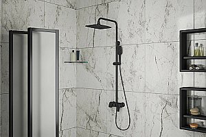 Душевая система Rush Nevis NE1735-40Black черная матовая купить в интернет-магазине сантехники Sanbest