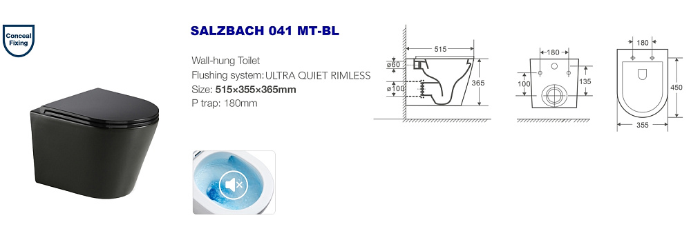 Унитаз с инсталляцией WeltWasser MARBERG 410 + SALZBACH 041 MT-BL + MAR 410 RD купить в интернет-магазине Sanbest