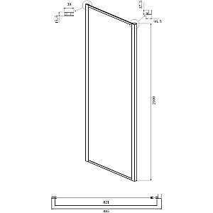 Душевой уголок Ambassador Forsa AX2 17021117AX-90AX 110х90 стекло прозрачное/профиль хром купить в интернет-магазине Sanbest
