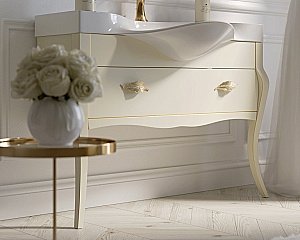 Тумба с раковиной Clarberg Borgia 115 слоновая кость для ванной в интернет-магазине Sanbest