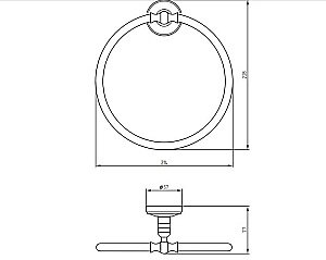 Полотенцедержатель-кольцо Migliore Mirella ML.MRL-M056.CR хром купить в интернет-магазине сантехники Sanbest