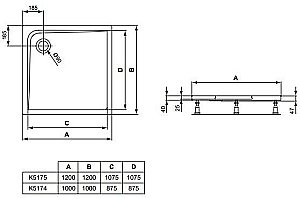 Душевой поддон Ideal Standard Ultra Flat K517501 120x120 купить в интернет-магазине Sanbest