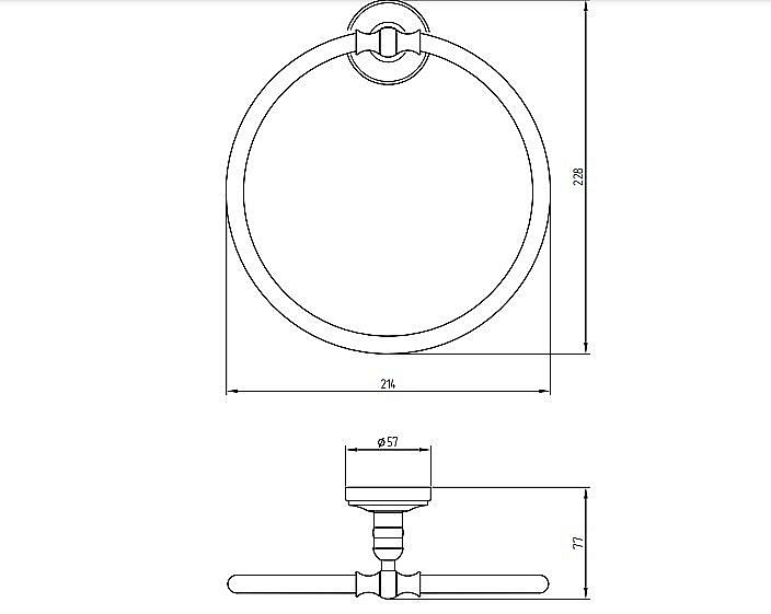 Полотенцедержатель-кольцо Migliore Mirella ML.MRL-M056.CR хром купить в интернет-магазине сантехники Sanbest