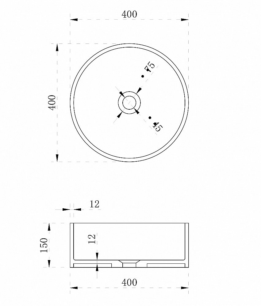 Раковина накладная ABBER Stein AS2612 белая матовая купить в интернет-магазине Sanbest