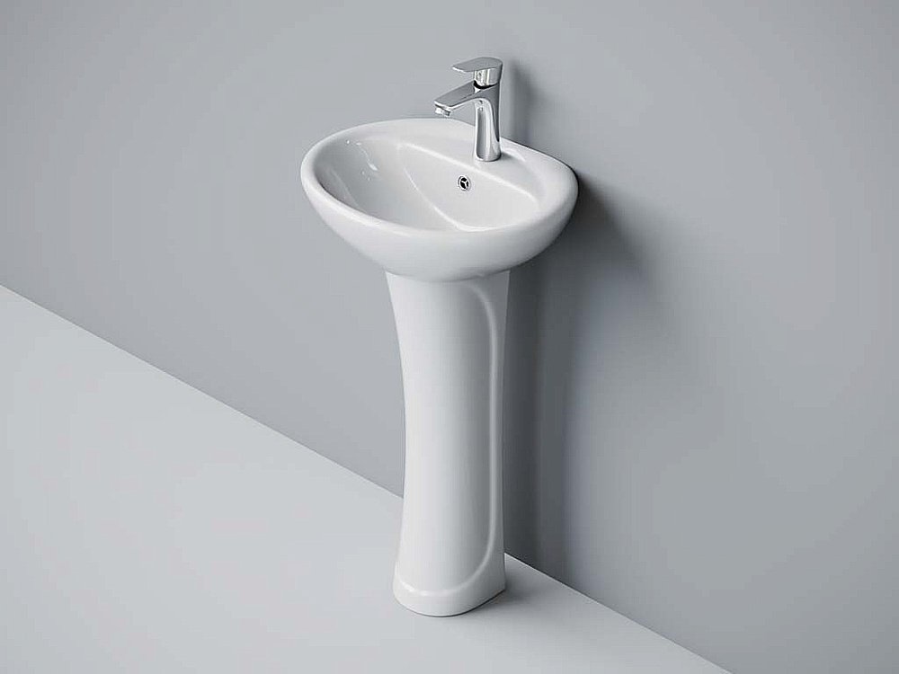 Раковина детская на пьедестале Laguraty 3209 F белая купить в интернет-магазине Sanbest