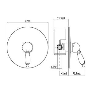 Смеситель для душа Gattoni Orta 2730/27C0.CH OLD хром купить в интернет-магазине сантехники Sanbest