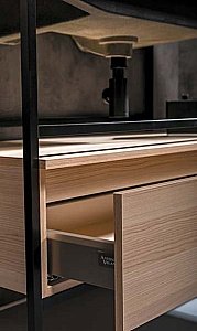 Тумба с раковиной Armadi Art Loft 100 светлое дерево для ванной в интернет-магазине Sanbest