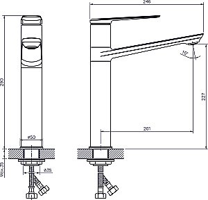 Смеситель для кухни Rush Bering BE5535-22 купить в интернет-магазине сантехники Sanbest