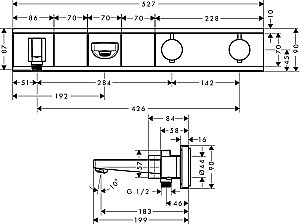 Смеситель для ванны Hansgrohe RainSelect 15359600 купить в интернет-магазине сантехники Sanbest