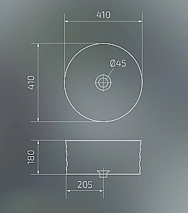 Раковина накладная Gid Esfera 41 Gm969 53335 серая матовая купить в интернет-магазине Sanbest