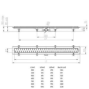 Душевой лоток Azario Medium 85 AZ-CH 850/50 MC черный купить в интернет-магазине Sanbest