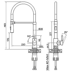 Смеситель для кухни Paulmark Halt Ha214021-WH белый матовый купить в интернет-магазине сантехники Sanbest