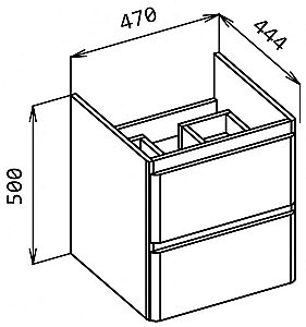 Тумба с раковиной BelBagno ALBANO 2C SO CER 50 Pino Scania для ванной в интернет-магазине Sanbest