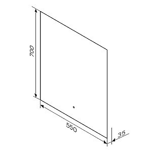 Зеркало с Led подсветкой AM.PM X-Joy M85MOX10551S 55 в ванную от интернет-магазине сантехники Sanbest