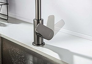 Смеситель для кухни Aquatek Бетта AQ1182BGM оружейная сталь купить в интернет-магазине сантехники Sanbest