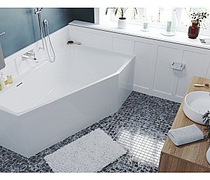 Акриловая ванна Riho Rething Space Fall 170x90 белая купить в интернет-магазине Sanbest