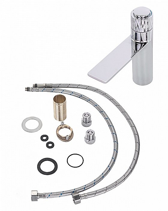 Смеситель для раковины Orange PUSH M01-021cr хром купить в интернет-магазине сантехники Sanbest