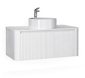 Тумба под раковину Jorno Lumino 100 Lum.01.100/P/W/JR белая купить в интернет-магазине сантехники Sanbest