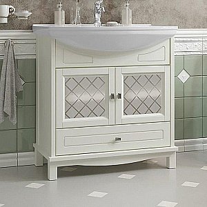 Тумба с раковиной Опадирис Омега 75 cлоновая кость для ванной в интернет-магазине Sanbest