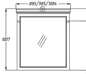 Зеркало Опадирис Борджи 95 светлый орех в ванную от интернет-магазине сантехники Sanbest
