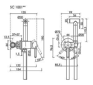Гигиенический душ Sancos Start SC1001CH хром купить в интернет-магазине сантехники Sanbest