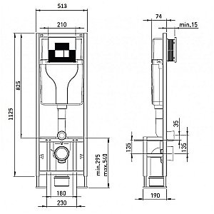 Инсталляция для подвесного унитаза Sanica 52310000000036 купить в интернет-магазине сантехники Sanbest