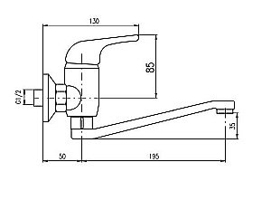 Смеситель для раковины RAV - Slezak SAZAVA SA001.5/26 150 мм хром купить в интернет-магазине сантехники Sanbest