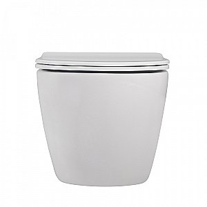 Унитаз подвесной ABBER Bequem AC1100MW с крышкой микролифт, безободковый, белый матовый купить в интернет-магазине Sanbest