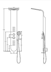 Душевая панель Taliente TA-G-A03Wcr белая/хром купить в интернет-магазине сантехники Sanbest
