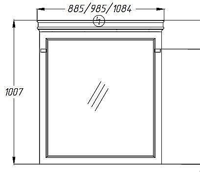 Зеркало Опадирис Борджи 95 светлый орех в ванную от интернет-магазине сантехники Sanbest