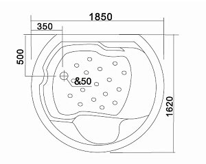 Гидромассажная ванна Gemy G9063 K 185х162 купить в интернет-магазине Sanbest